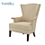 Luxury Comfort: Meria Lounge Armchair 3D model small image 1