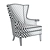 Luxury Comfort: Meria Lounge Armchair 3D model small image 3