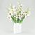 Elegant White Lily Bouquet 3D model small image 1