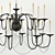 Digby Chandelier: Elegant 16-Light Metal Candle Holder 3D model small image 2