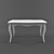 Elegant Pedestal Dining Table 3D model small image 3