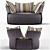 Modern Armchair Zoe: Spanish Elegance 3D model small image 2