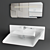 Sleek Corian Bathroom Set by Bandini 3D model small image 1