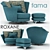 Sophisticated Armchair Roxane 3D model small image 1