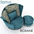 Sophisticated Armchair Roxane 3D model small image 2