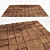 Leather Patchwork Rug 3D model small image 1