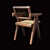 Vintage Pierre Jeanneret Armchair 3D model small image 2