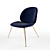 GUBI Velvet Lounge Chair 3D model small image 3