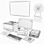 Ultimate Workspace Kit: Dell Monitor, HP Printer, Logitech Keyboard & Mouse, Epson Scanner 3D model small image 3