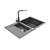AquaSanita CUBA SQC 151 + FORTE 5555: The Ultimate Kitchen Sink Set 3D model small image 1