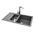 AquaSanita CUBA SQC 151 + FORTE 5555: The Ultimate Kitchen Sink Set 3D model small image 2