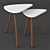 Minimalist Wood Coffee Table 3D model small image 1