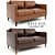 West Elm Hamilton Leather Sofa 3D model small image 1