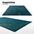 Luxury Sea Green Earth Rug 3D model small image 1