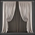 Timeless Elegance: Classic Style Curtains 3D model small image 1
