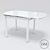 Reams 1050 - Expandable Glass Top Dining Table 3D model small image 2