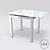 Sleek Extendable Glass Dining Table 3D model small image 2