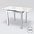 Sleek Extendable Glass Dining Table 3D model small image 3