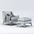 Elegant Enzo Armchair: Chic, Modern Design 3D model small image 2