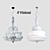 Elegant Vistosi Novecento Chandelier 3D model small image 1