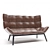 Luxurious Leather Sofa 3D model small image 1