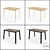 Modern Extendable Table with Glass Top 3D model small image 3