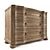 Rustic Corsica Wooden Chest 3D model small image 1