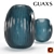 Oceanic Embossed Glass Vase 3D model small image 2