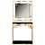 Elegant Gold Console & Mirror Set 3D model small image 1