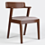 Elegant HongKong Walnut Chair 3D model small image 2