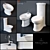 V&B (Amadea) Floor WC & Bidet 3D model small image 1