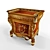 Elegant Heritage Night Table 3D model small image 1