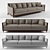 Elegant Wood & Fabric Sofa 3D model small image 1