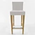 Sophisticated Oak Bar Chair 3D model small image 2