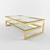 Gamma Coffee Table: Gold & Glass 3D model small image 1