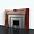 19th Century American Wooden Fireplace 3D model small image 1