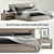 Sleek RH Modern Meade Bed 3D model small image 1