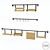 LISTVIG Country Rail System: Versatile Shelf, Knife Holder, Hooks, and More 3D model small image 1