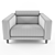 Italian Duke Armchair: Stylish and Comfortable 3D model small image 3