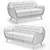 Habitat Balthasar Fabric Sofa 3D model small image 3