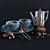 Cocoa Bliss: Deluxe Hot Chocolate Set 3D model small image 1