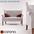 Vintage-Inspired Kelso Loveseat 3D model small image 1