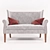 Vintage-Inspired Kelso Loveseat 3D model small image 2