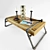 Loft Tube Table Set: Accessories Included 3D model small image 1