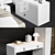 Serenissima Prisma Nero Bedroom Set 3D model small image 2