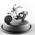Vintage Motorcycle Sculpture 3D model small image 1