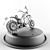 Vintage Motorcycle Sculpture 3D model small image 2
