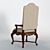 Elegante Upholstered Armchair 3D model small image 2