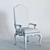Elegante Upholstered Armchair 3D model small image 3