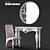 Modern Venus Collection: Console, Mirror & Chair 3D model small image 1